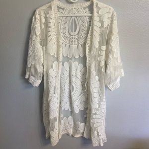 Lace kimono